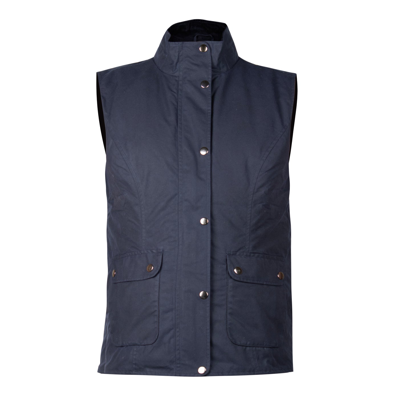 waxed cotton vest high collar waterproof durable outdoor jacket sleeveless