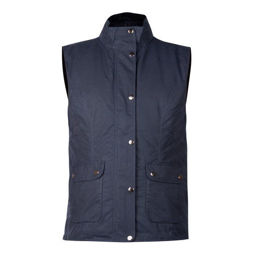 waxed cotton vest high collar waterproof durable outdoor jacket sleeveless